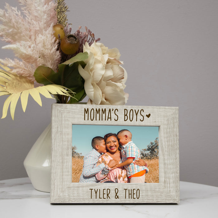 Personalized Momma's Boys Picture Frame