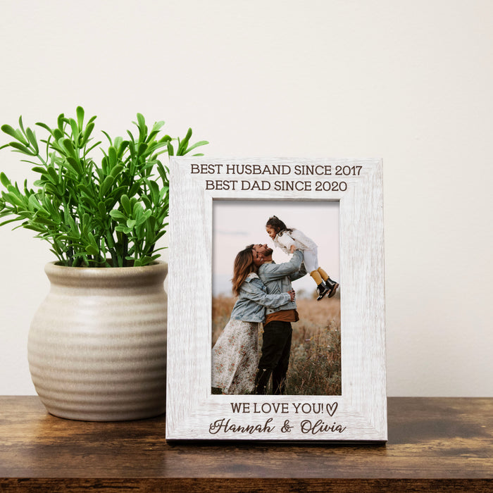 Personalized Best Husband and Best Dad Picture Frame