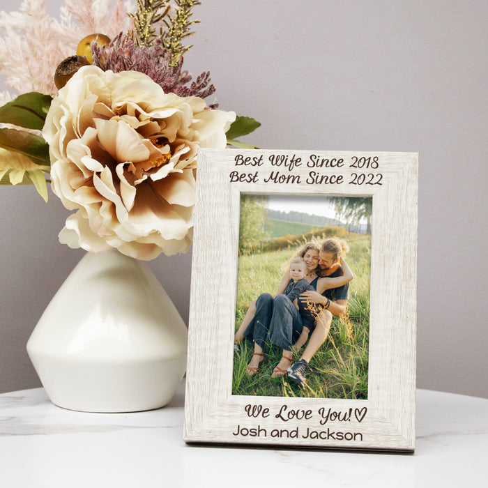 Personalized Best Wife and Best Mom Picture Frame