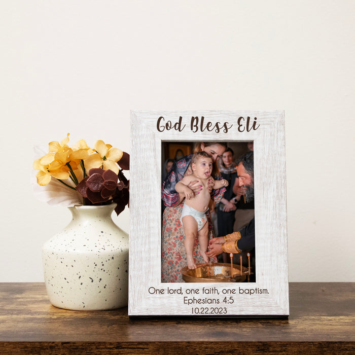 Personalized "God Bless Child" Baptism Picture Frame