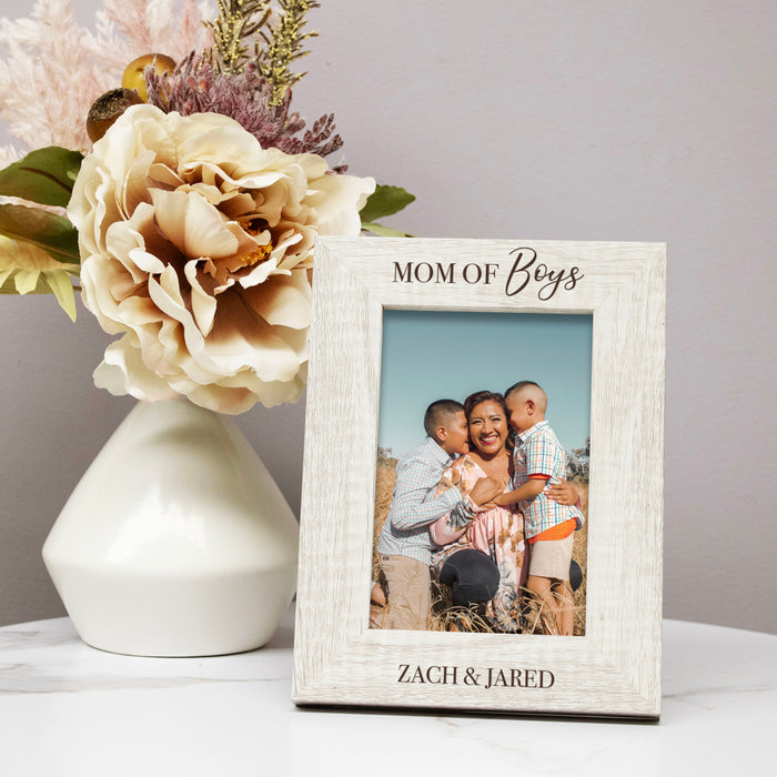 Personalized Mom of Boys Picture Frame