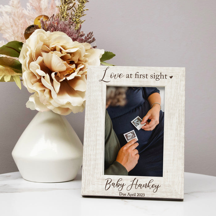 Personalized "Love at First Sight" Sonogram Picture Frame