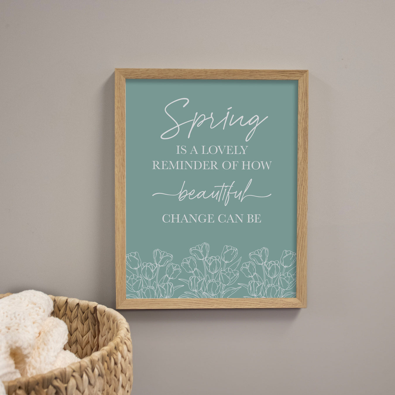 Framed "Spring Change" Wall Sign or Digital File