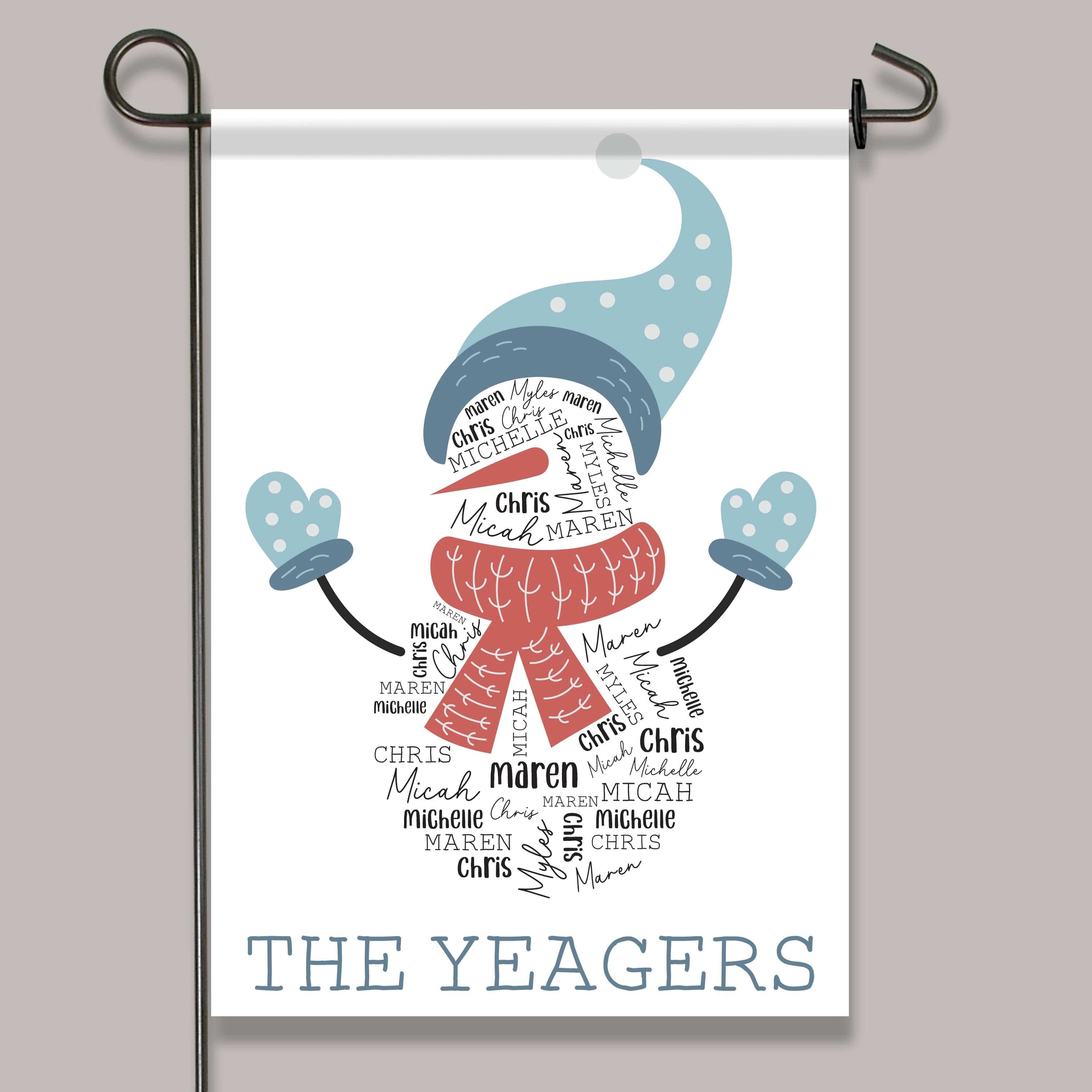 Personalized Snowman Welcome Garden Flag — 28 Collective