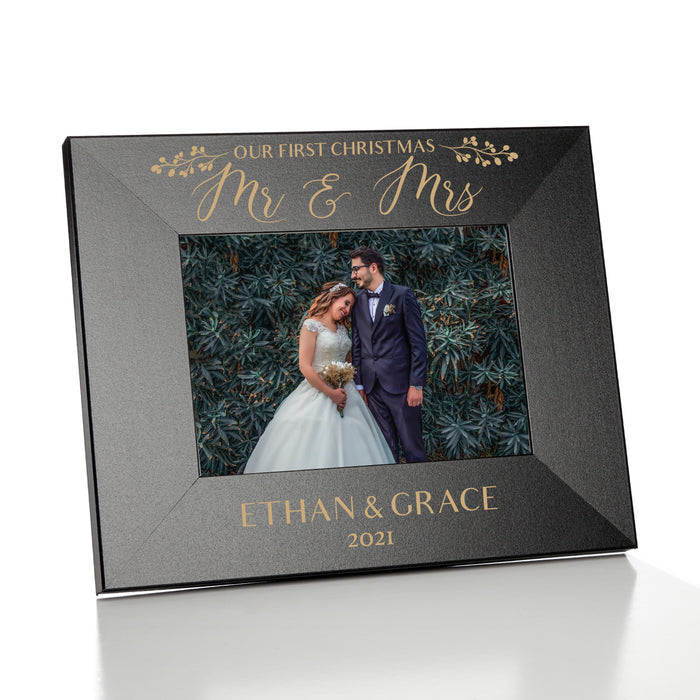 Personalized "First Christmas as Mr & Mrs" Picture Frame