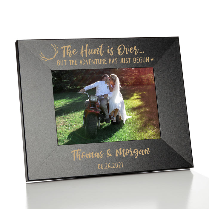 Personalized "The Hunt is Over..." Country Wedding Picture Frame