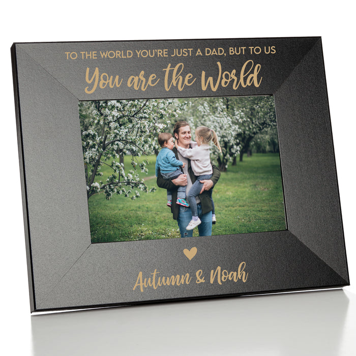 Personalized "Dad You're The World" Picture Frame