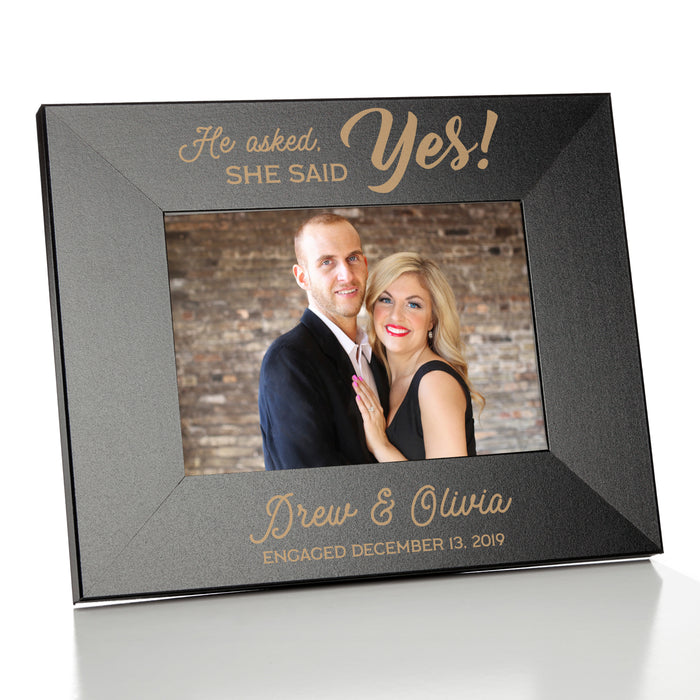 Personalized "She Said Yes" Engagement Picture Frame