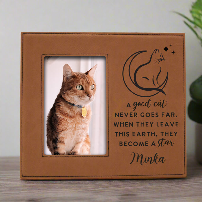 Personalized "A Good Cat"  Memorial Picture Frame
