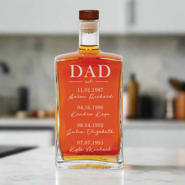 Dad Est Whiskey Decanter