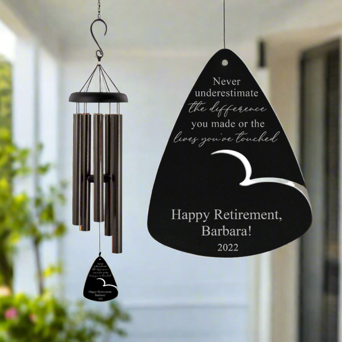 Personalized Happy Retirement Wind Chime