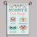 Spring garden flag that says, "Mommy's love bugs," and has different butterflies for each child's name