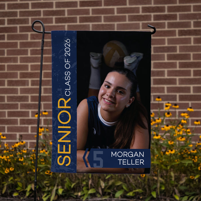 Personalized Senior Night Sports Photo Garden Flag