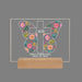 Decorative cross with a floral patterned butterfly on a gray background