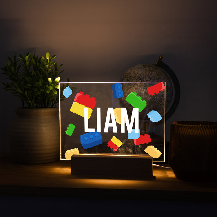 Personalized Building Block LED Night Light