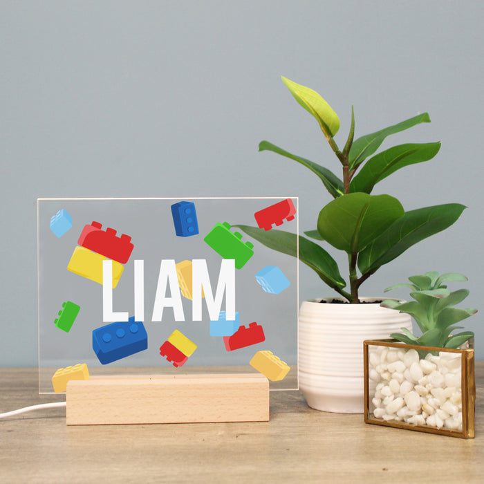 Personalized Building Block LED Night Light