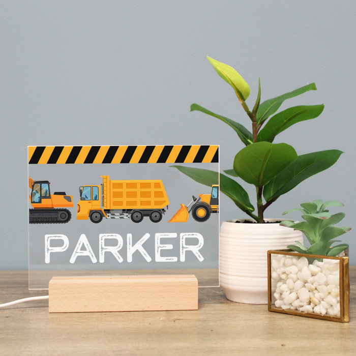 Personalized Construction Vehicle LED Night Light