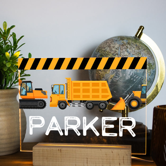 Personalized Construction Vehicle LED Night Light