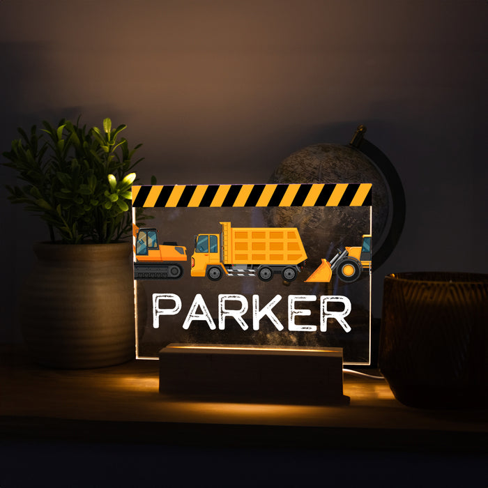 Personalized Construction Vehicle LED Night Light