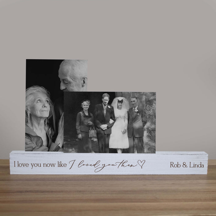 Personalized "Loved You Then" Couple Anniversary Photo Bar