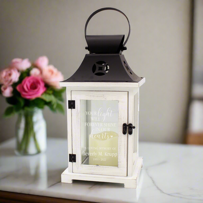 Personalized "Your Light Will Shine" Memorial Lantern