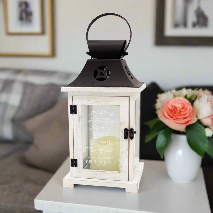 Personalized "When Someone You Love Becomes a Memory..." Memorial Lantern