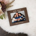brown girl dad picture frame with daughters names engraved at the bottom