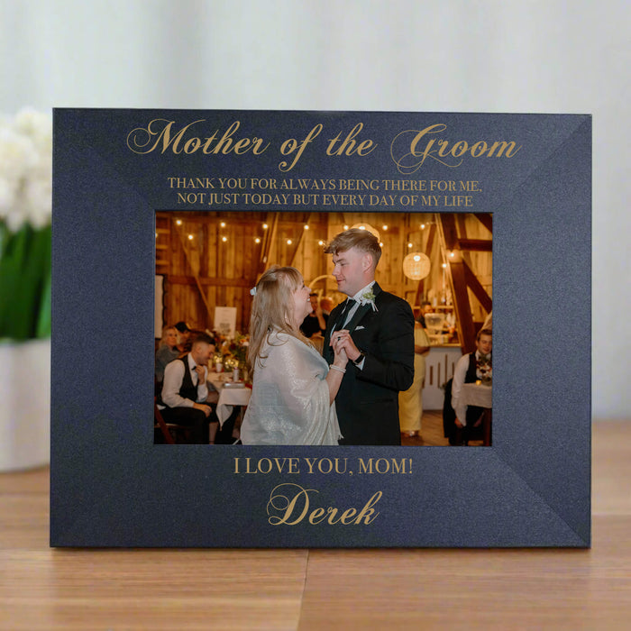 Personalized Mother of the Groom Picture Frame in Black
