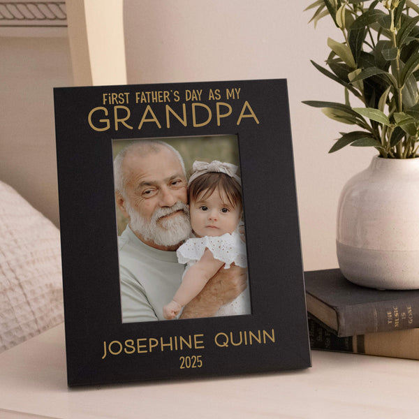 Personalized First Father's Day as My Grandpa Picture Frame — 28