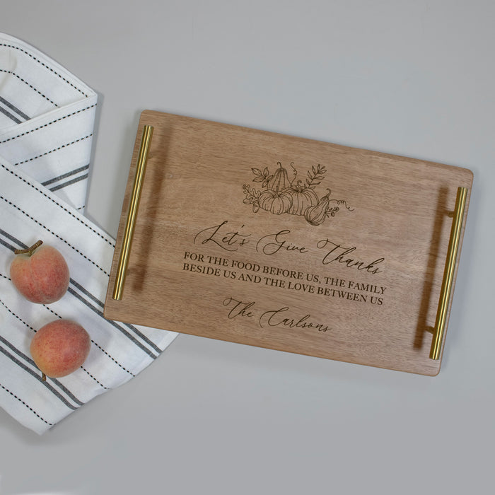 Personalized "Let's Give Thanks" Serving Tray