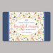 Doormat with floral design and motivational quote personalized with a last name on a gray background