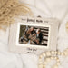 Rustic white wooden photo frame with a family photo and 'best bonus mom ever' text