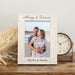 wedding engagement valentines day or anniversary simple picture frame in rustic white with Always & Forever at the top in cursive and the couples names at the bottom