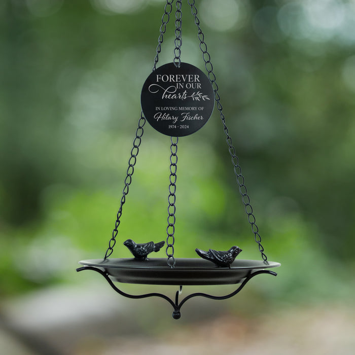 Unique memorial gift bird bath