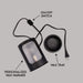 Black wax warmer with labeled parts on a gray background