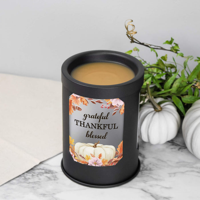 'Grateful Thankful Blessed' autumn pumpkin wax warmer