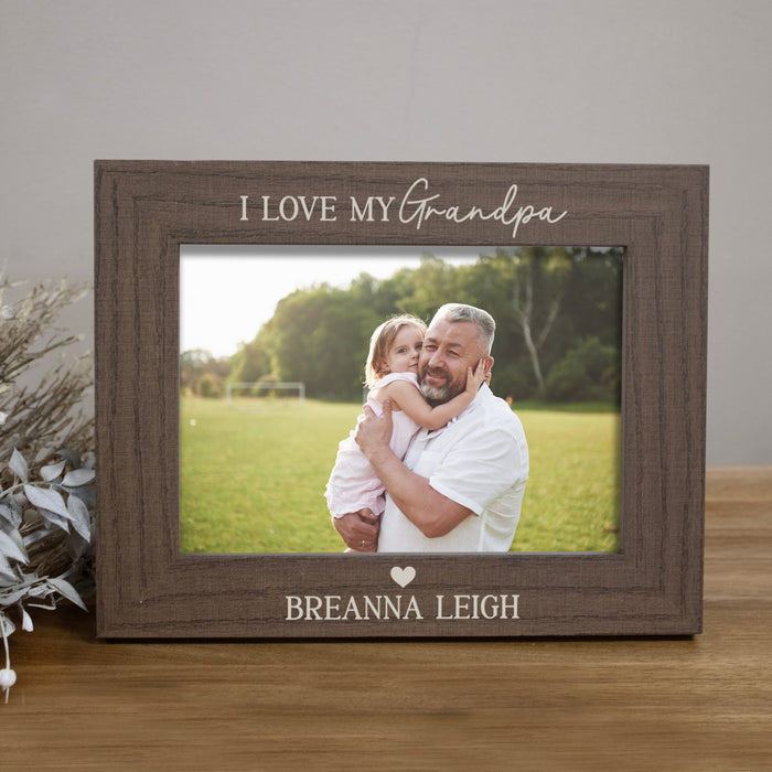 Personalized "I Love My Grandpa" Picture Frame