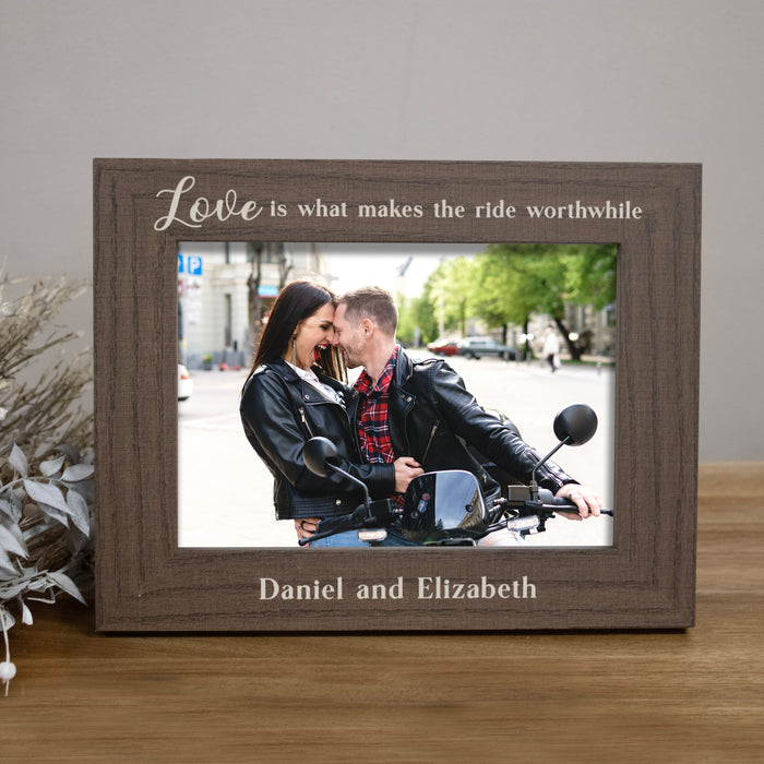 Personalized "Love Worthwhile Ride" Picture Frame