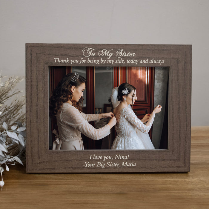 Personalized Sister Wedding Picture Frame