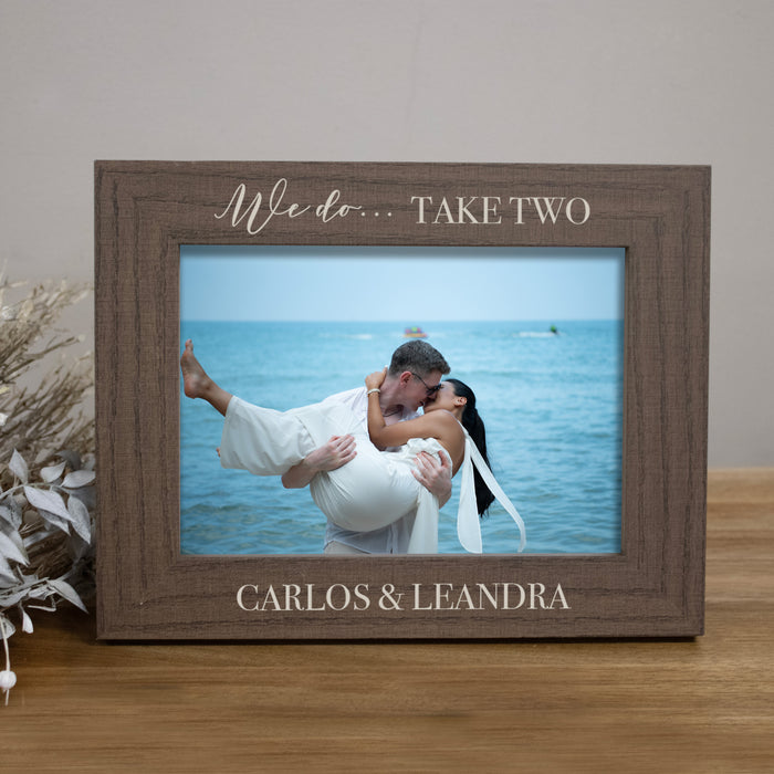 Personalized "We Do Take Two" Vow Renewal Picture Frame