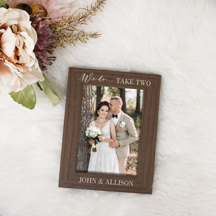 Personalized "We Do Take Two" Vow Renewal Picture Frame