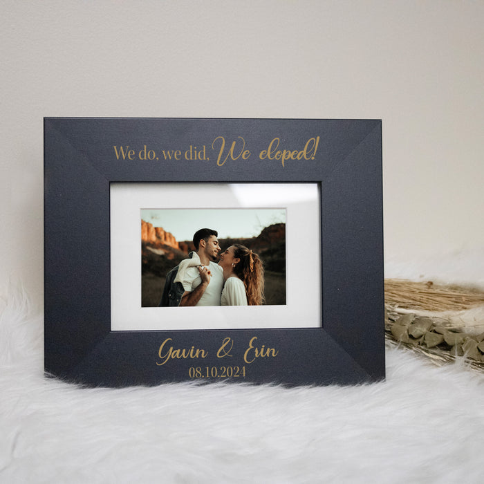 Personalized "We Eloped" Wedding Picture Frame