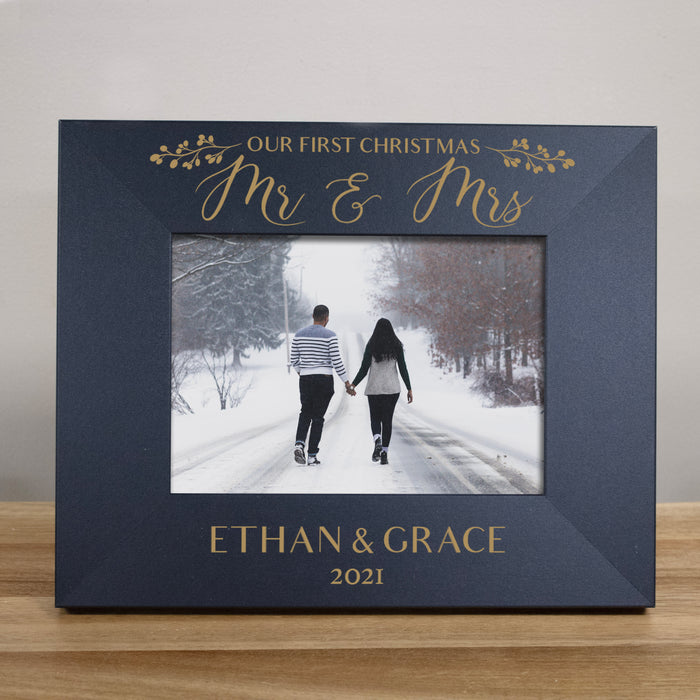 Personalized "First Christmas as Mr & Mrs" Picture Frame