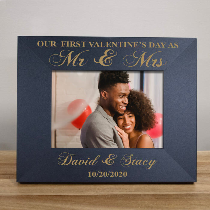 Personalized "Our First Valentine's Day as Mr & Mrs" Picture Frame