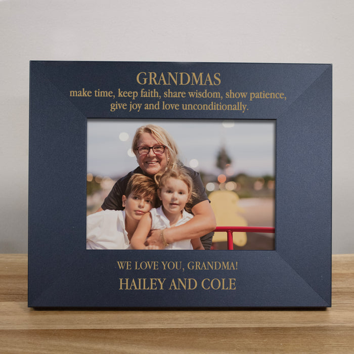 Personalized "Grandmas Make Time..." Picture Frame