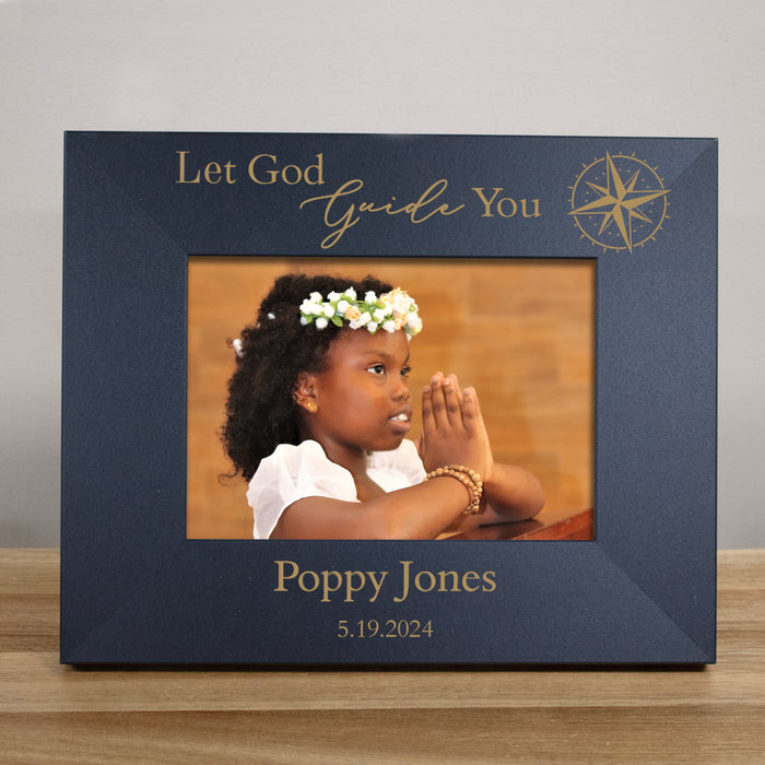 Personalized "Let God Guide You" Confirmation Picture Frame