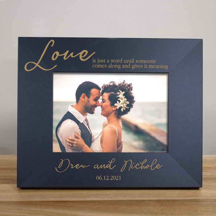 Personalized "Love is Just a Word" Picture Frame