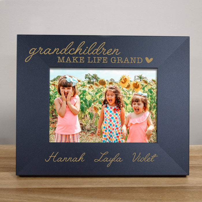 Personalized "Grandchildren Make Life Grand" Picture Frame