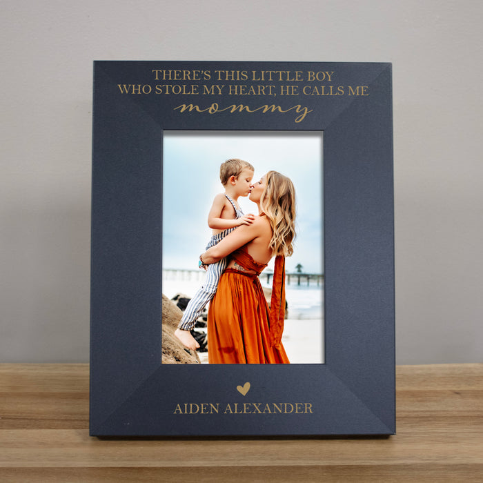 Personalized "A Little Boy Stole My Heart..." Mother Son Picture Frame