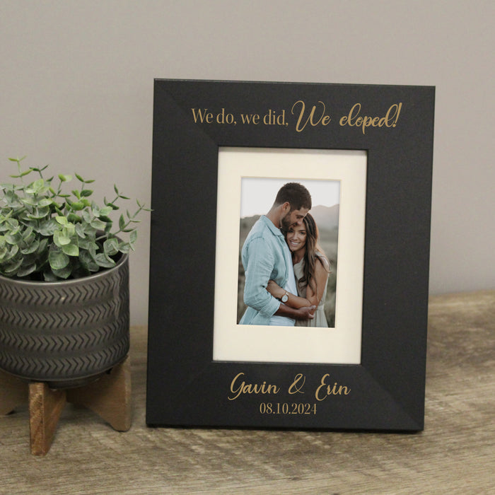 Personalized "We Eloped" Wedding Picture Frame